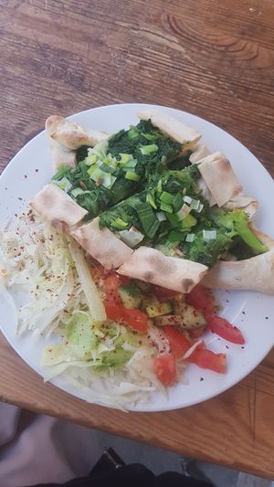 It wasn't even that bad, I just hate leek. at Deniz Imbiss in Hamburg