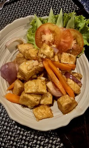 Fried tofu at Long Beach Resort in Koh Rong