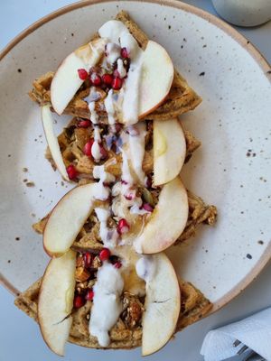 Vegam waffles at Blue Tokai Coffee in Bangalore