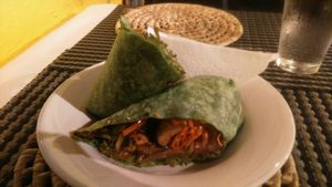 BBQ Vegan Chickin Wrap. Soon nice!! at The Good Life in Bridgetown