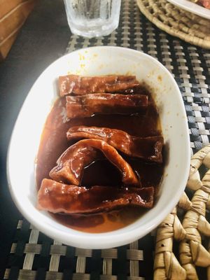 Side of bbq “chickin”  at The Good Life in Bridgetown