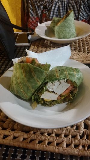 Tofu wrap at The Good Life in Bridgetown