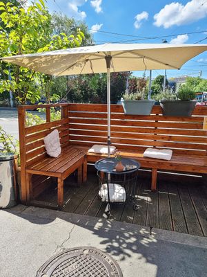 Outside at Zuckero in Vienna