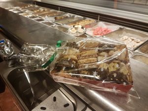 Prepaced vegan cookie selection at Zuckero in Vienna