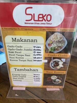 Menu   at Sleko x GodaGado in Yogyakarta
