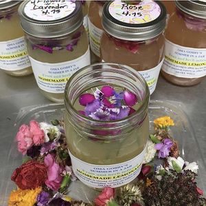 fruit and herb infused homemade lemonade  at Opa Robby's Market in Athens