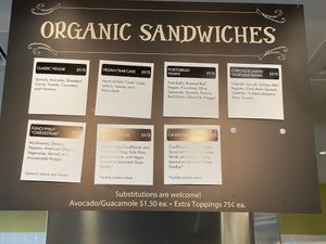 Sandwiches at MOM's Organic Market Café in Jessup