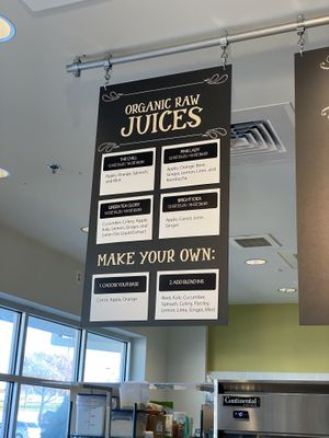 Juices at MOM's Organic Market Café in Jessup