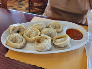 Vegetable momo at Tibet Corner in Hopkins