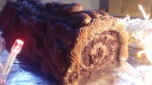 Festive log  at KM Vegan Baking in Stockton-on-tees