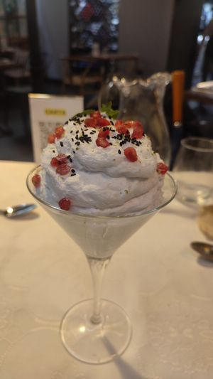 Mousse de coco #Veganuary at Pasapan in Segovia