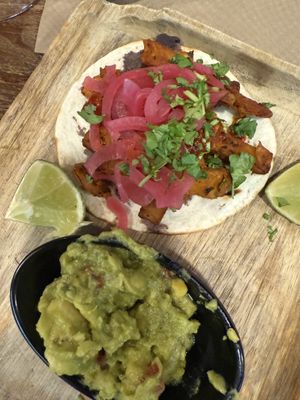 Vegan tacos  at Pasapan in Segovia