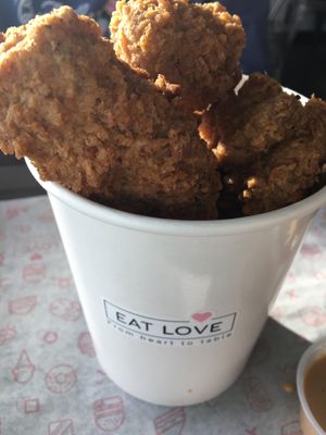 Self love (feeds up to 2) with 3 pieces, a side, and 2 sauces at Eat Love in Fountain Valley