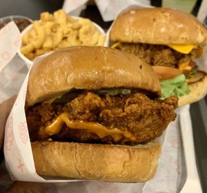 Hot Chicken Sandwich at Eat Love in Fountain Valley