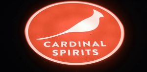 Logo at Cardinal Spirits in Bloomington