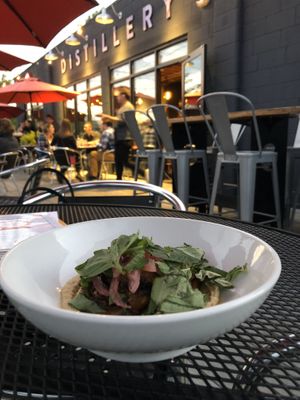 Vegan food options as well! at Cardinal Spirits in Bloomington