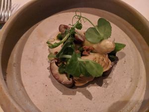 5 course vegan tasting menu - second course at Ezard in Melbourne