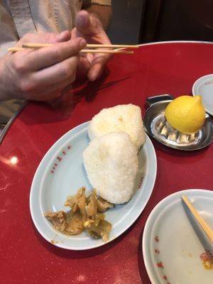 Rice balls  at Izakaya Masaka in Tokyo