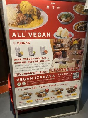 Look for the Sign Board  at Izakaya Masaka in Tokyo