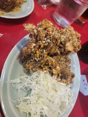 Fried mushrooms at Izakaya Masaka in Tokyo