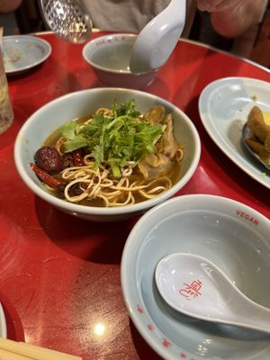 Spicy soup   at Izakaya Masaka in Tokyo
