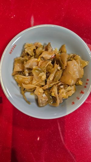 szechuan pickles in chili oil at Izakaya Masaka in Tokyo