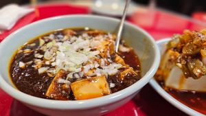 mapo tofu at Izakaya Masaka in Tokyo