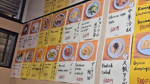 menu at Izakaya Masaka in Tokyo