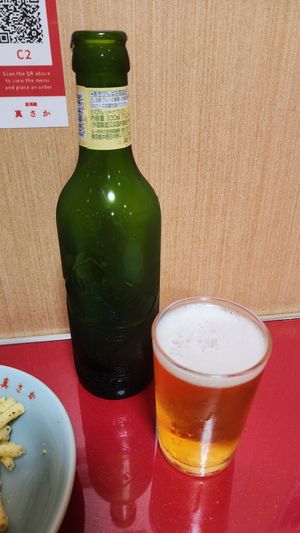 organic beer at Izakaya Masaka in Tokyo