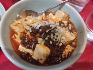 Mapo tofu at Izakaya Masaka in Tokyo