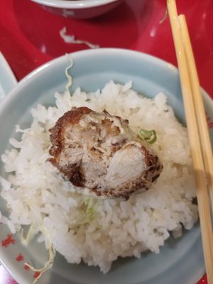 Inside the karaage at Izakaya Masaka in Tokyo