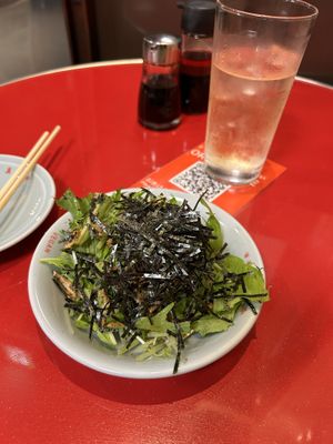 Salad with seaweed  at Izakaya Masaka in Tokyo
