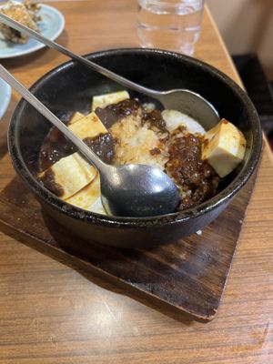 Mapo tofu rice  at Izakaya Masaka in Tokyo