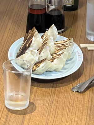 Gyoza dumplings (12 pieces)  at Izakaya Masaka in Tokyo