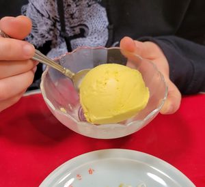 The mango ice cream was delicious #Veganuary at Izakaya Masaka in Tokyo