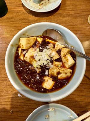 Mapo tofu  at Izakaya Masaka in Tokyo