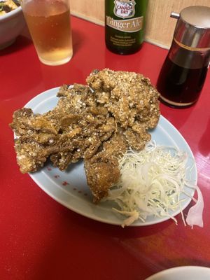  Crispy fried mushrooms  at Izakaya Masaka in Tokyo