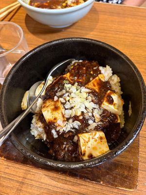 Mapo Tofu, sizzling hot!  at Izakaya Masaka in Tokyo