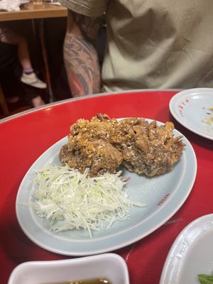 Fried mushroomms  at Izakaya Masaka in Tokyo