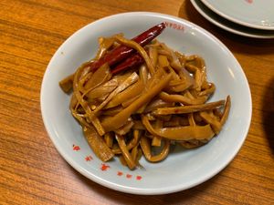 Menma at Izakaya Masaka in Tokyo