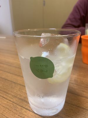 Spicy lemon sour  at Izakaya Masaka in Tokyo