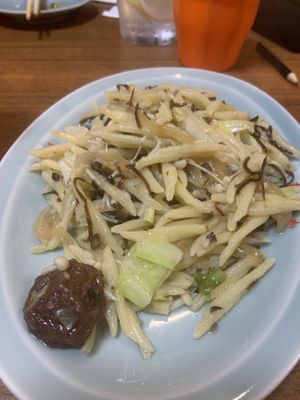 White pasta dish, really good!   at Izakaya Masaka in Tokyo