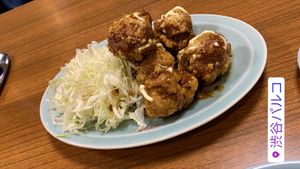 Fried chicken  at Izakaya Masaka in Tokyo