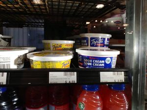 Vegan Sour cream and vegan cream cheese at Village Store in Yosemite Valley