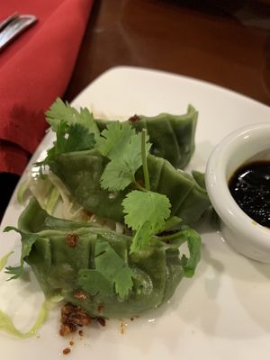 Veggie steam dumplings, 5 in an order - we just ate them too fast!   at Sunny Thai in Arlington