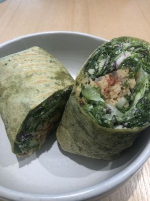 Mediterranean falafel wrap  at The Roots Salad Bar in Jakarta