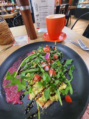 Avo smash at The Junction Cafe in Tannum Sands
