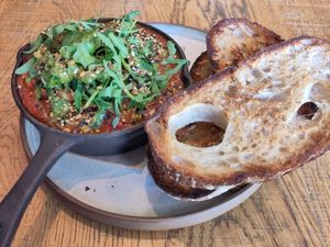 Fancy beans on toast! at Origin Coffee Roasters in South East London