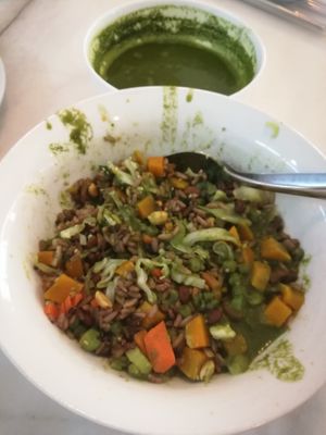 After the Lei Cha is mixed up at Green Talk Healthy Organic & Cafe 绿言有机 in Kajang