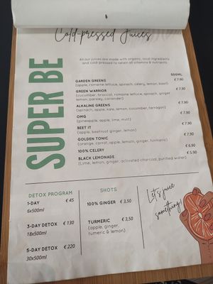 Juices at Super Be Juicery in Marbella